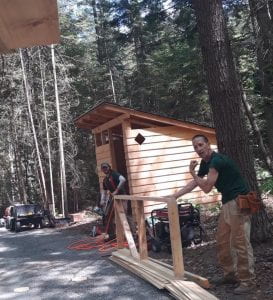 Brand new outhouse for The Wild Turkey tent site.