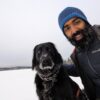 A man and a dog