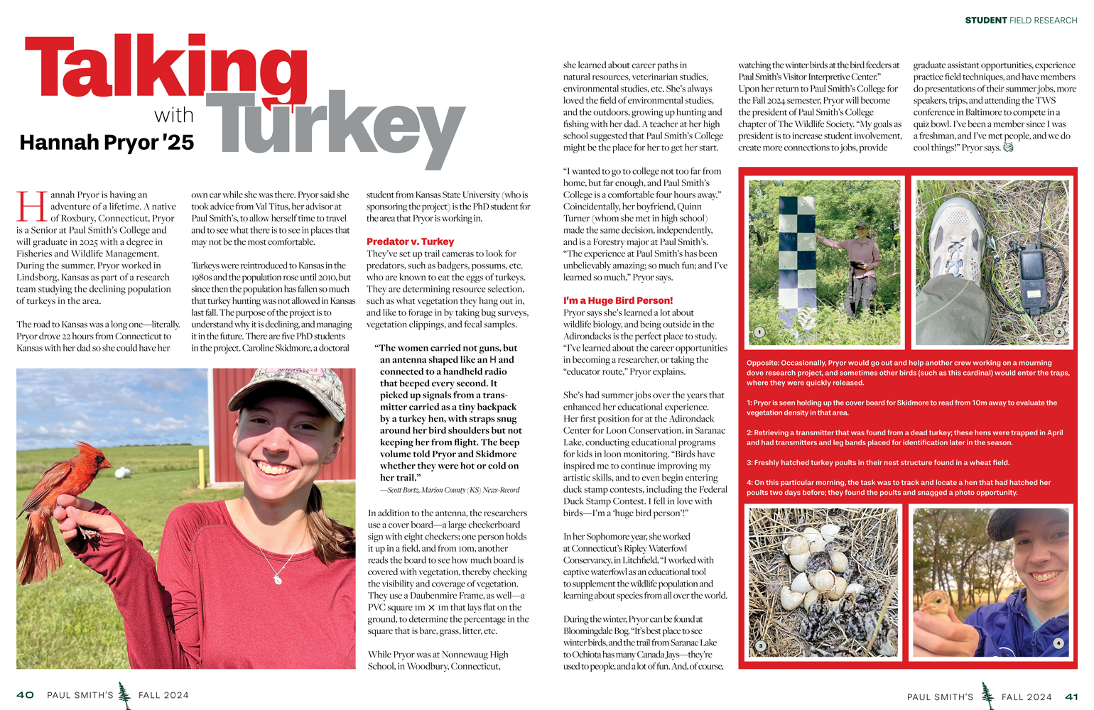 Talking Turkey with Hannah Pryor '25 Paul Smith's College