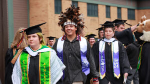 Damien L. Thompson, a member of the Haudenosaunee Confederacy in Akwesasne, NY, graduated with a BS in Environmental sciences at Paul Smith's College.