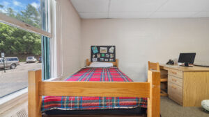 Currier Hall bed and desk