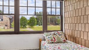 Franklin Hall looking out the window