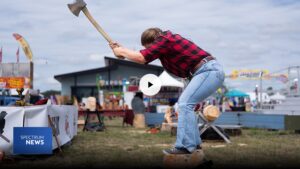 The lumberjack shows are among the unique experiences you can find at the New York State Fair