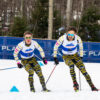 Two cross country skiers