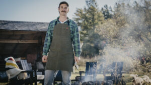 A man standing with an Axe