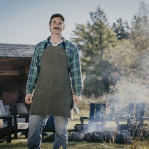 A man standing with an Axe