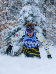A man skiing